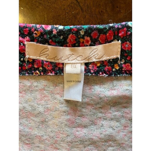 Hutch Anthropologie Pink Ditsy Floral Print V Neck Fit And Flare‎ Dress Size OX - Picture 7 of 11